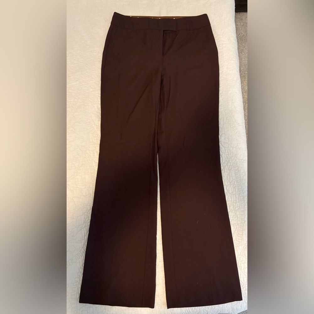 Chocolate Brown Flared Trousers | Size 4